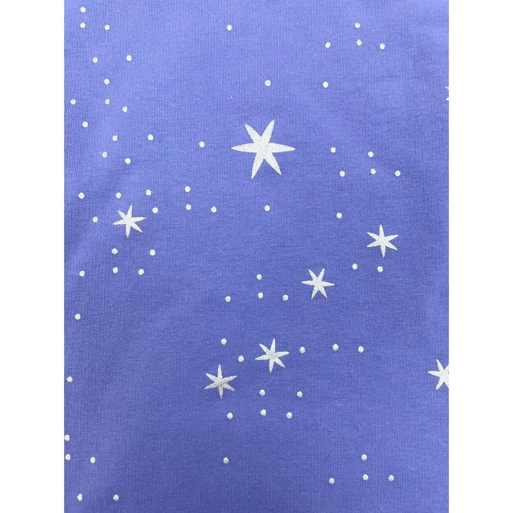Hanna Anderson Dress‎ Girl Size 100 US 4 Long Sleeve Foil Snowflake Fleece